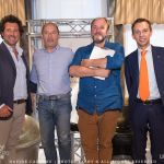 Da sinistra Vico Meroi (Vice Sindaco di Lignano), Gian Mario Villalta (giuria), William Darlymple (premiato) e Luca Fanotto (Sindaco di Lignano)