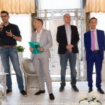 Ippolito Di Martino (Azienda Agricola Scarbolo). Giovanni MInussio (enologo), Alberto Garlini (presidente Giuria) e Luca Fanotto (Sindaco)