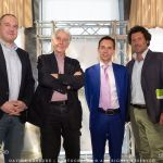 Da sinistra: Alberto Garlini (presidente giuria), Corrado Augias, il Sindaco di Lignano Luca Fanotto e il vice sindaco Vico Meroi