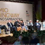 Il palco della cerimonia con giuria e premiati