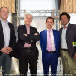Da sinistra: Alberto Garlini (presidente giuria), Corrado Augias, il Sindaco di Lignano Luca Fanotto e il vice sindaco Vico Meroi